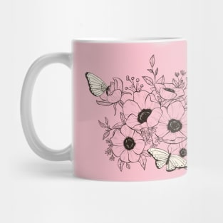 Flower , Colorful Flowers Design , beautiful flower , Floral Pattern Mug